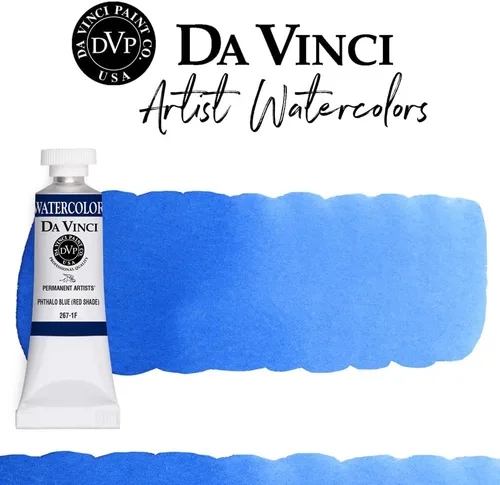 Miniatura 214 de DA VINCI PAINTS Pintura Acuarela Profesional para Artistas, Alizarin Crimson (Quinacridone), 37ml Índigo