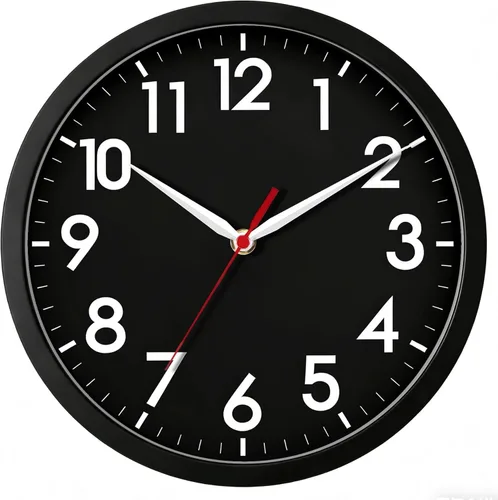 Miniatura 10 de AKCISOT Reloj de Pared Atómico de 10 Pulgadas Relojes Analógicos para Cocina Interior - Reloj Silencioso Operado con Batería para Dormitorio Oficina