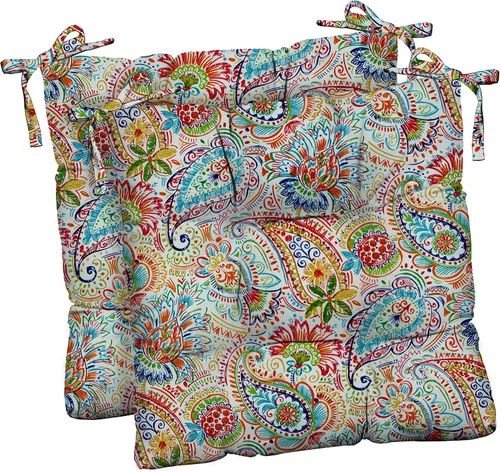 Miniatura 51 de RSH DECOR Juego de 2 cojines de asiento para silla de comedor para interiores y exteriores, 16 x 16 x 2 pulgadas, color a elegir