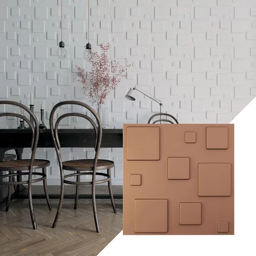 Miniatura 19 de Ekena Millwork Devon EnduraWall 19 5/8 pulgadas de ancho x 19 5/8 pulgadas de alto, panel decorativo de pared 3D, beige ahumado