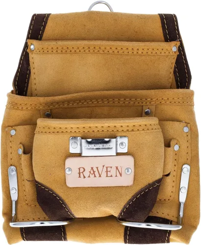 Miniatura 10 de Bolsa de herramientas de cuero de gamuza de 10 bolsillos Bolsa de herramientas de taladro de martillo Rosa