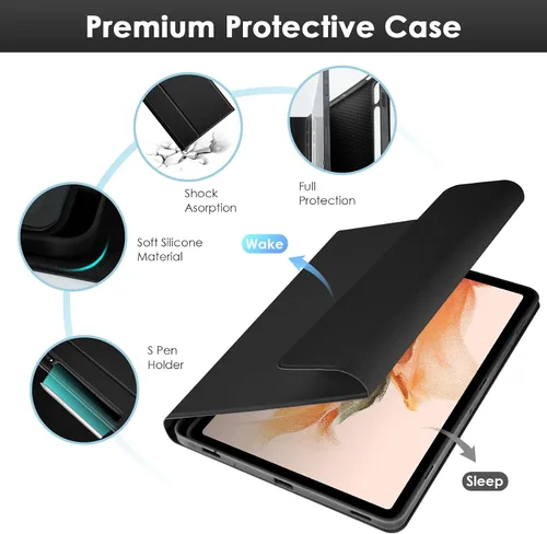 Miniatura 4 de LAMA Funda con teclado retroiluminado para Samsung Galaxy 12.4 pulgadas S10 Plus/S9 FE+/S9+/S8+, 12.4 pulgadas, S7 FE/S7 Plus, funda desmontable