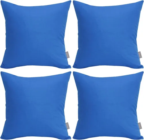 Miniatura 9 de Thmyo - Paquete de 4 fundas de almohada decorativas de 100 % algodón para lumbar, cómodas, sólidas, para Navidad/Halloween, fundas de cojín Blanco