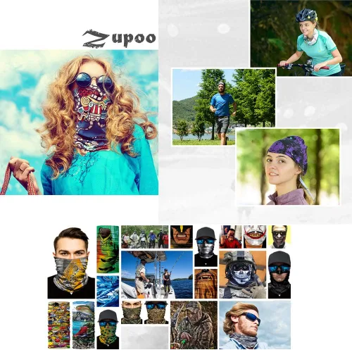 Miniatura 9 de Zupro Diademas para hombre y mujer, protección solar, máscara facial, bandana deportiva, bufanda mágica, polaina para el cuello, para correr