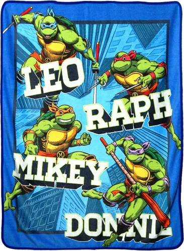 Miniatura 12 de Northwest Manta Micro Raschel Teenage Mutant Ninja Turtles, 46 x 60 pulgadas, Cowabunga Dudes