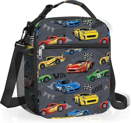 Miniatura 19 de Bolsa de almuerzo térmica aislada para niños Clastyle Sport Ball, grande, azul, con enfriador térmico, para niños, para picnic, escuela, canasta