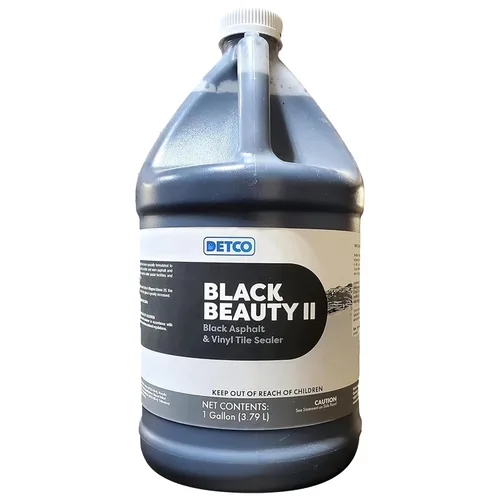 Black Beauty II - Sellador de suelo para asfalto y baldosas de vinilo, sellador negro de secado rápido, restaura el color, sella el desgaste y