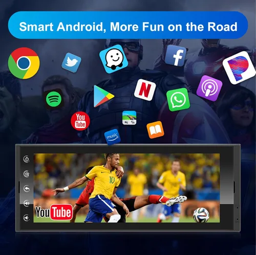 Miniatura 4 de Estéreo de coche de doble DIN de 10 pulgadas inalámbrico CarPlay inalámbrico Android Auto, pantalla táctil QLED Android Radio reproductor multimedia