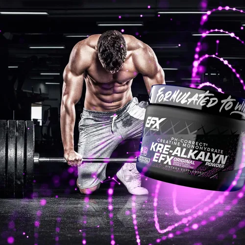 Miniatura 8 de EFX Sports Kre-Alkalyn EFX Powder Suplemento en polvo de monohidrato de creatina pH correcto Fuerza, crecimiento muscular y rendimiento 55