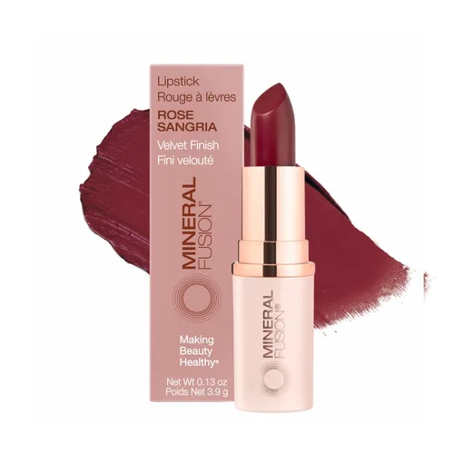 Miniatura 13 de Mineral Fusion Lápiz labial de larga duración, color de labios vívido y sin manchas con aceite de aguacate, manteca de semilla de cacao, libre