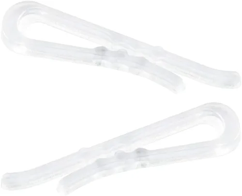Miniatura 10 de HAHIYO 2 pulgadas/1.969 in 120 piezas de plástico transparente en forma de U pinzas de cocodrilo pinzas para ropa camisa clips plegables con dientes