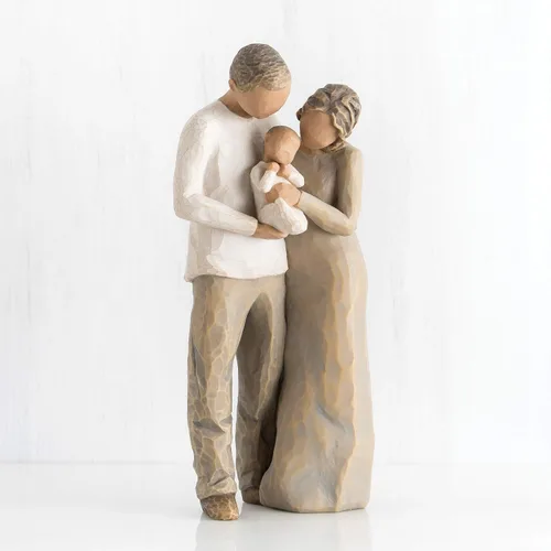 Miniatura 2 de Willow Tree Somos tres, figura esculpida pintada a mano, piel más oscura
