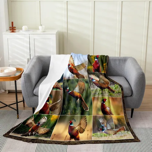 Miniatura 7 de Manta de hámster de 40 x 50 pulgadas, diseño de ratón marrón, manta de forro polar de animales lindos 3D, decoración de dormitorio, manta de franela