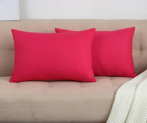 Miniatura 2 de TangDepot - Funda de almohada hecha a mano 100% lona de algodón, Algodón, Rojo sandía