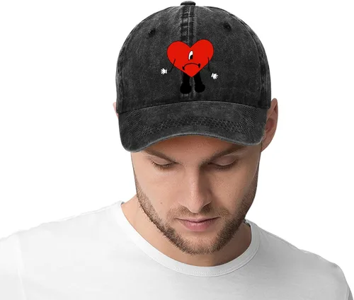 Miniatura 5 de EKOFECK Gorra de béisbol Bad Cute Bunny para hombres y mujeres, ajustable, estilo hip hop, para deportes al aire libre, gorra de vaquero unisex