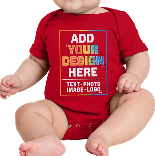 Miniatura 2 de TEEAMORE Bodys personalizados para bebé Body personalizado Diseña el tuyo Añade tu imagen de texto