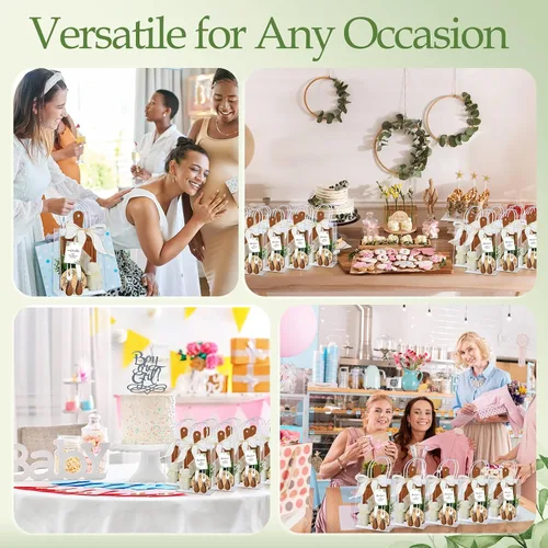 Miniatura 6 de Honeydak 49 Piezas Premios de Baby Shower para Jugadores de Juegos, 6 Juegos de Tabla de Quesos con Tenedor y Cuchillos, Posavasos, Toalla, Planta