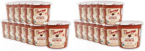Bob's Red Mill GF Taza de Avena, Arce y Azúcar Moreno, Taza de 2.15 Onzas (Paquete de 24) - Sin OGM, Grano Entero, Kosher