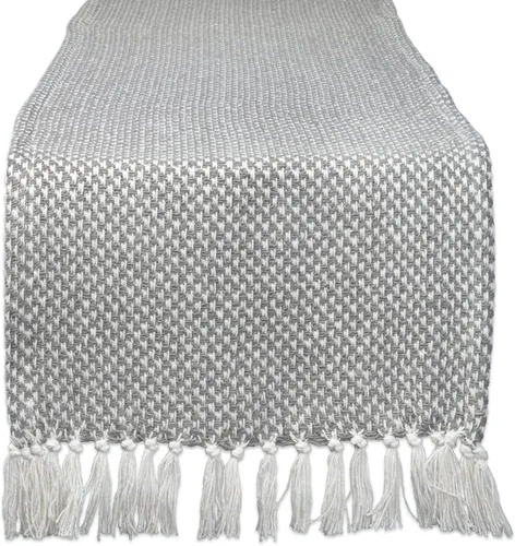 Miniatura 22 de DII Woven Basics Collection Camino de mesa de punto 100% algodón, 15"x108", Stone Piedra