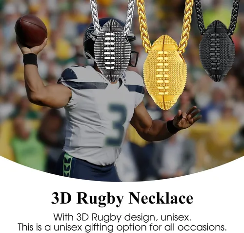Miniatura 6 de Bestyle Vivid Ball - Collar con colgante de bola para hombres y niños, acero inoxidable sólido, fútbol, baloncesto, voleibol, pelota de rugby