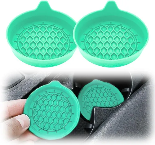 Miniatura 12 de Portavasos para automóvil, soporte de silicona mejorado 2025, protector de bebidas para fijar tazas de agua y bebidas, accesorios de inserción