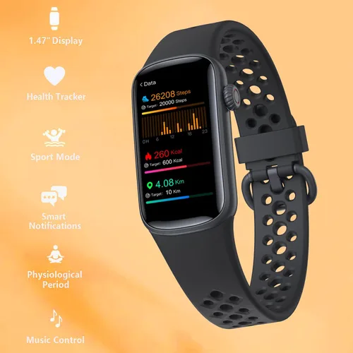 Miniatura 2 de Reloj de contador de pasos para hombres y mujeres, relojes inteligentes Laides, notificación de mensajes, IP68, impermeable, rastreador