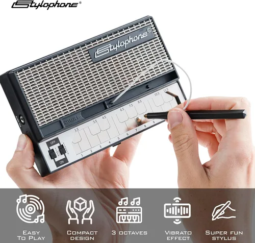 Miniatura 2 de Stylophone El sintetizador electrónico de bolsillo original Instrumento musical sintetizador Teclado sintetizador Instrumento sintetizador