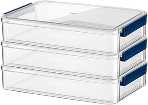 Miniatura 8 de Almacenamiento de papel para álbumes de recortes A4, caja de almacenamiento de fotos, caja de archivo de plástico (azul)