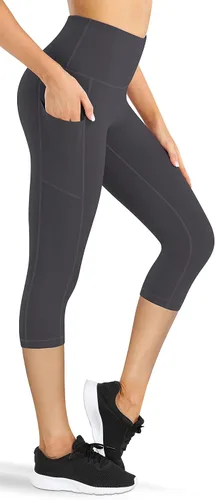 Fengbay Pantalones de yoga de cintura alta, pantalones de yoga con bolsillo, control de abdomen, entrenamiento, correr, leggings de yoga elásticos