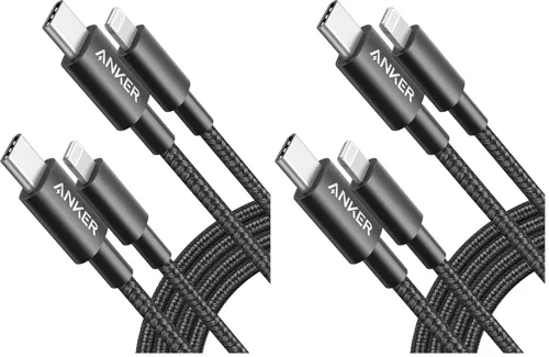 Miniatura 16 de Anker Cable Nuevo de Nylon USB C a Lightning, Certificado Apple MFi para iPhone 14 Series y Más (6 pies, negro)