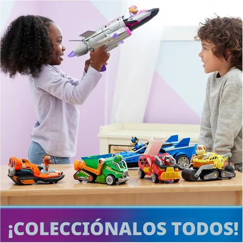 Miniatura 9 de Paw Patrol: The Mighty Movie, camión de juguete de construcción con Rubble Mighty Pups, figura de acción, luces y sonidos, juguetes para niños