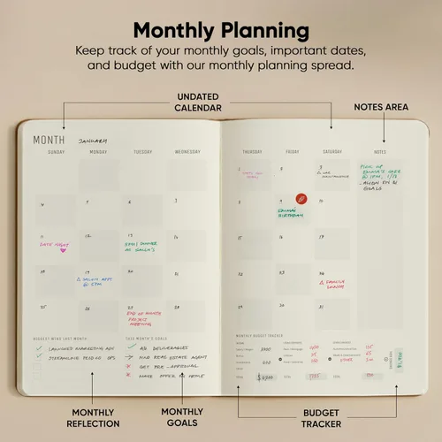 Miniatura 5 de Sin fecha, Agenda 2026, 8.5" x 11" - La Agenda de Productividad #1 para Lograr Tus Objetivos 2026 - Agenda 2026-2027 por PRODUCTIVITY STORE