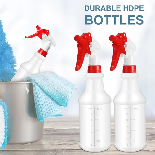 Miniatura 5 de Paquete de 10 botellas de spray de 16 oz, botellas de agua vacías para limpieza, recargables, con contenedor de rociado de alta resistencia