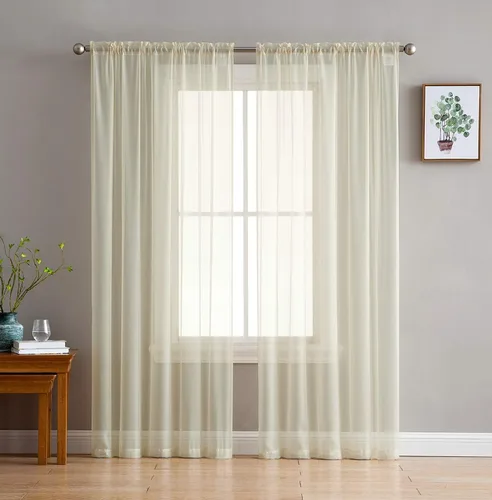 Miniatura 14 de Empire Home Addison - Cortinas de gasa transparente para ventana, juego de 2 (morado, 108 pulgadas extra largas)
