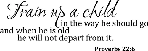 Miniatura 2 de Newclew Entrena a un niño en el camino que debería ir, y cuando sea viejo no se apartará de él. - Proverbios 22:6 Adhesivo decorativo de refranes