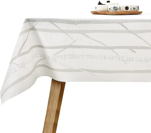Miniatura 12 de Mantel de tela de vinilo resistente al agua, de plástico, lavable a prueba de derrames, mantel de Peva para primavera, campamento, picnic, cuadrado