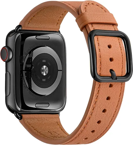 Miniatura 9 de MNBVCXZ Correas de cuero compatibles con Apple Watch para mujeres, correa de repuesto genuina para iWatch Series 11 10 9 8 7 6 5 4 3 2 1 SE 3 SE 2