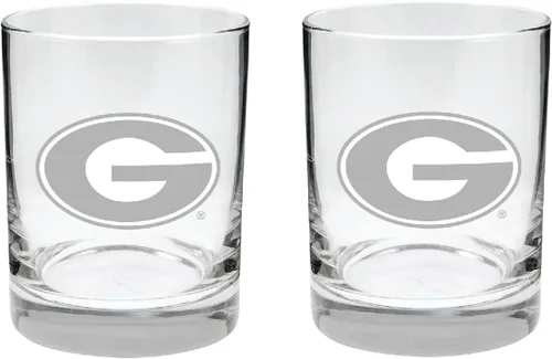 Miniatura 38 de Texas A&M Aggies - Juego de 2 vasos (2 caras), acabado satinado, roca (o whisky)
