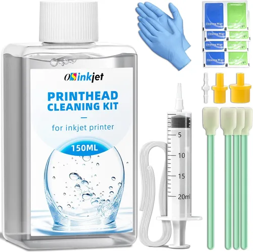 Kit de limpieza de cabezal de impresora, 5.1 fl oz, el mejor kit de limpieza de impresora para limpieza de boquillas de impresora Epson, kit de