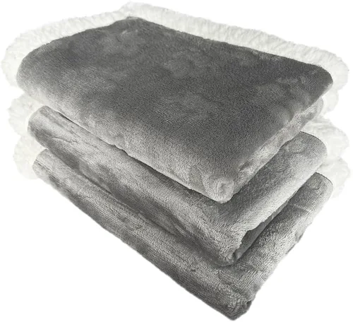 Miniatura 30 de Qeils Manta impermeable calmante para gatos de interior, manta suave y silenciosa de felpa para mascotas, manta gruesa de piel sintética de 500 GSM
