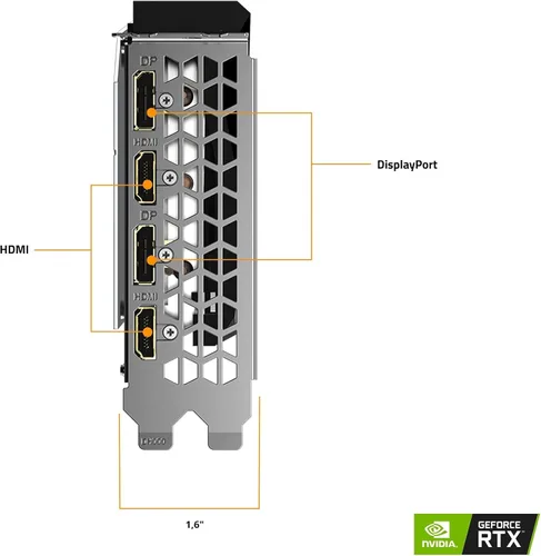 Miniatura 10 de GIGABYTE Tarjeta gráfica GeForce RTX 3060 Gaming OC 12G (REV2.0), 3 ventiladores WINDFORCE, 12 GB 192 bits GDDR6, tarjeta de video GV-N3060