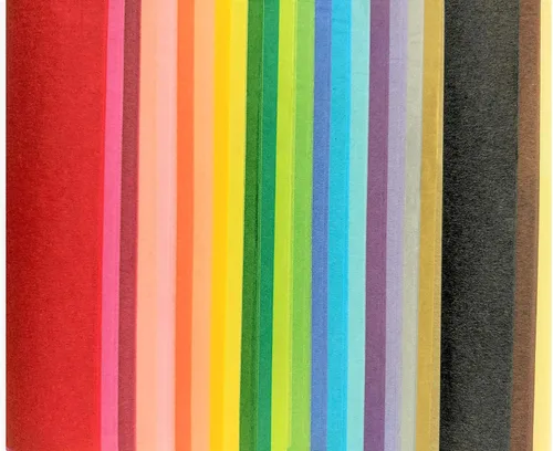 Miniatura 2 de Papel de seda multicolor de 20 x 26 pulgadas, paquete de 100 unidades, 25 colores, pañuelos artísticos para regalos, juegos, cumpleaños, Pascua, día