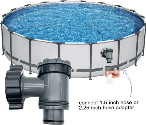Miniatura 4 de SHUVUUIA 8 adaptadores de manguera de piscina: 4 adaptadores de manguera de piscina de 1 1/4 a 1 1/2 y 4 conectores de bomba de piscina sobre