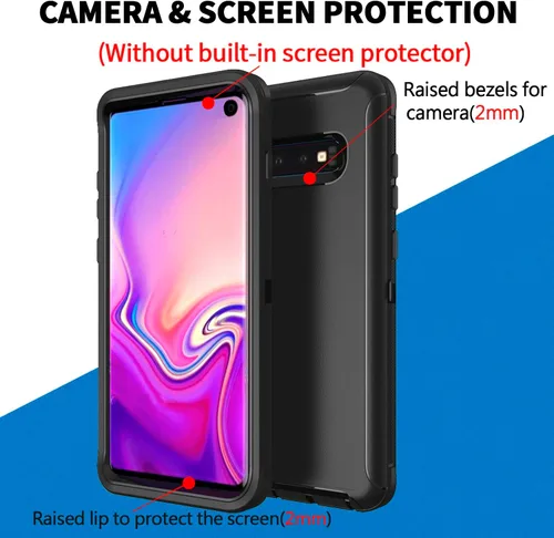 Miniatura 4 de Funda para Samsung Galaxy S10E, Bisbkrar Phone Case [grado militar] 3 en 1 resistente a prueba de golpes, resistente cubierta de parachoques
