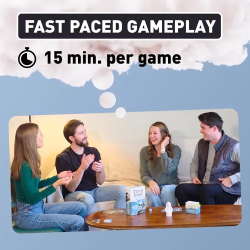 Miniatura 4 de I'm a Poet Rhyming Riddle Game - Divertido juego de cartas de palabras y adivinanzas para adolescentes y adultos, noche de juegos familiares y juego