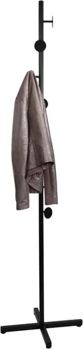 Miniatura 8 de Perchero independiente, árbol de abrigo negro con 8 ganchos de metal para entrada, pasillo, dormitorio, oficina para abrigos, ropa colgante