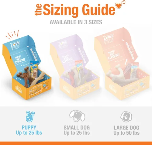 Miniatura 4 de Nylabone Caja de Regalo para Cachorros, Incluye 3 Fuertes Juguetes para Masticación de Cachorros y 1 Hueso de Golosina Natural para Cachorros