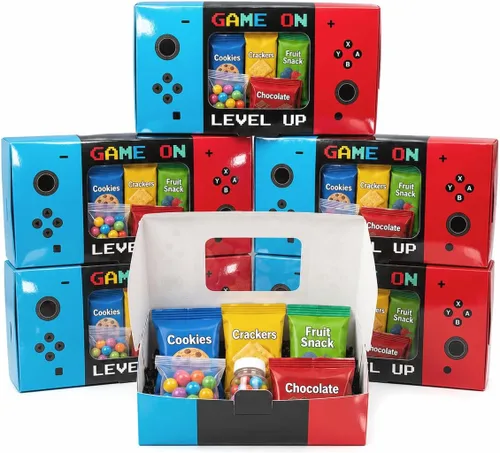 Shescrzionu Cajas de Recuerdos de Fiesta de Videojuegos 12 PCS-Recuerdos Perfectos de Fiesta Gamer, Cajas de Recuerdos de Fiesta con Ventana,