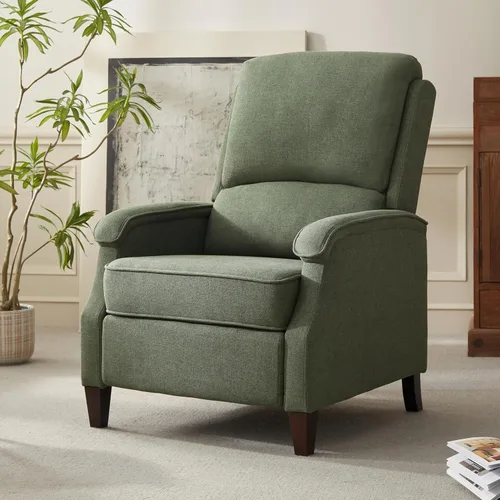 Miniatura 6 de VKNOW Silla reclinable, sillón reclinable de tela con reposabrazos suave, asiento de cine en casa con respaldo ajustable y soporte lumbar, sofá Verde