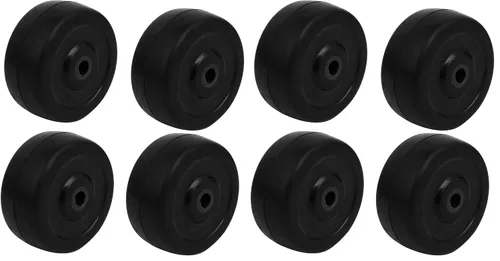 Miniatura 6 de uxcell Polea de rueda de goma de 1,5 pulgadas de diámetro, 4 piezas, color negro